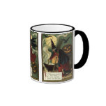 De vintage Heks die van Halloween Magische Ketel b Koffie Mok