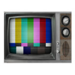 De vintage Oude Retro Nostalgie van TV Wenskaart