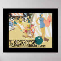 De vintage Posters van de Reis - Belgische Kust LN