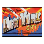 De Vintage Reis van de Stad van New York Wens Kaarten