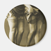 De vintage Retro Foto van Vrouwen heeft zij Benen Magneet
