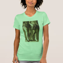 De vintage Retro Foto van Vrouwen heeft zij Benen Shirts