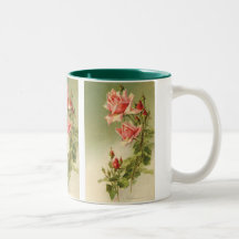 De vintage Roze Rozen van de Tuin voor Valentijnsd Mok