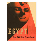 De vintage Sfinx van Egypte Wenskaart