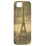 De vintage toren van Eiffel (Parijs, Frankrijk) iPhone 5 Hoesjes