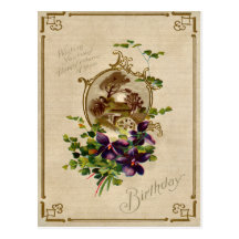 De vintage Victoriaans BloemenPrentbriefkaar van d Wens Kaarten