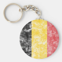 De vintage Vlag van België Sleutelhangers