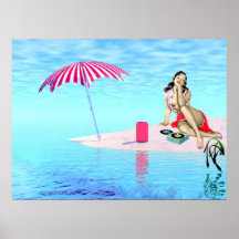 De vintage Zomer Posters