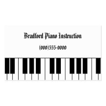 De Visitekaartjes van de piano "van de Sleutels"
