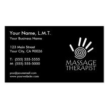 De Visitekaartjes van de Therapie van de massage