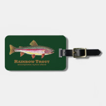 De Visserij van de forel Reisbagage Labels