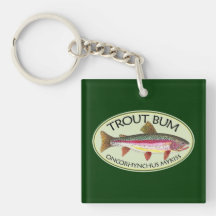 De Visserij van de forel Sleutelhanger