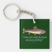De Visserij van de forel Sleutelhanger