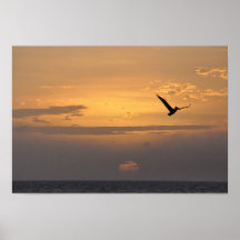 De Visserij van de zonsondergang Afdruk