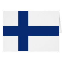 De Vlag Notecard van Finland Wenskaarten