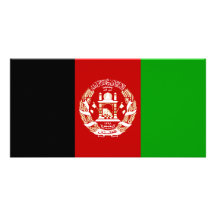 De vlag van Afghanistan Foto Wenskaarten