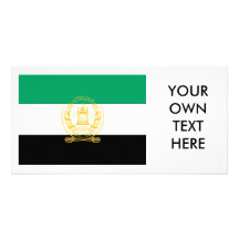 De Vlag van Afghanistan Fotokaart Sjabloon