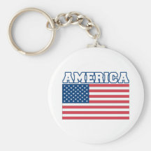 De Vlag van Amerika Sleutelhanger