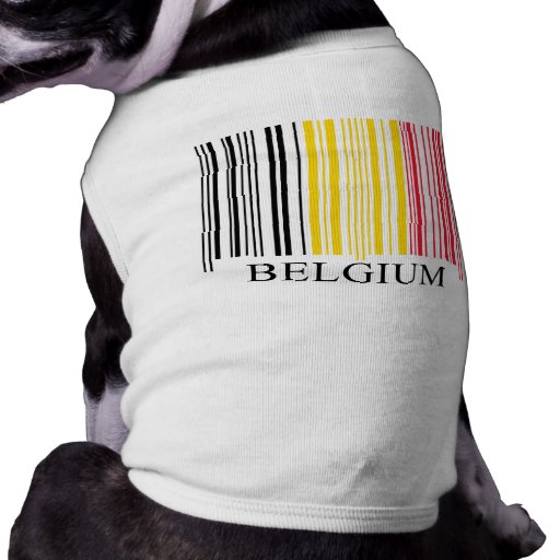De Vlag van België van de streepjescode Huisdieren Shirt
