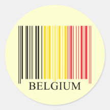 De Vlag van België van de streepjescode Ronde Sticker