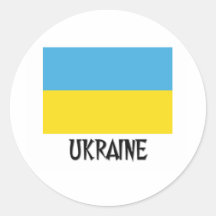 De Vlag van de Oekraïne Ronde Sticker