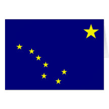 De Vlag van de Staat van Alaska Wenskaarten