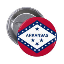 De Vlag van de Staat van Arkansas Speld Button