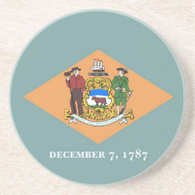 De Vlag van de Staat van Delaware Onderzetter Voor Drinken