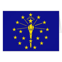 De Vlag van de Staat van Indiana Wenskaarten