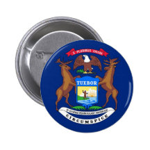 De Vlag van de Staat van Michigan Speld Button