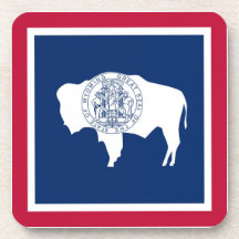 De Vlag van de Staat van Wyoming Onderzetters