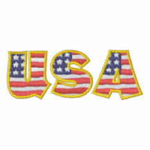 De Vlag van de V.S. Ltrs B2 Geborduurd Shirt