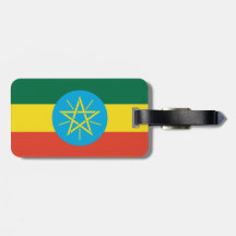 De Vlag van Ethiopië Bagage Labels