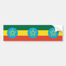 De vlag van Ethiopië, Estland Bumperstickers