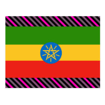 De Vlag van Ethiopië Wenskaarten