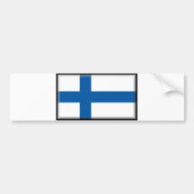 De Vlag van Finland Bumpersticker