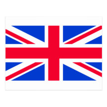 De vlag van het Verenigd Koninkrijk, het Verenigd  Wenskaart