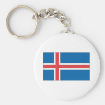 De Vlag van IJsland Sleutelhanger