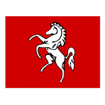 De vlag van Kent, het Verenigd Koninkrijk Wens Kaart