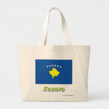 De Vlag van Kosovo met Naam Draagtassen