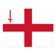 De vlag van Londen, het Verenigd Koninkrijk Wens Kaart