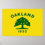 De vlag van Oakland, Californië, Verenigde Staten Afdruk
