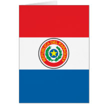 De Vlag van Paraguay Wenskaart