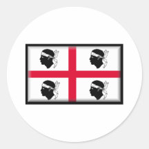 De Vlag van Sardinige Ronde Stickers