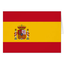 De Vlag van Spanje Wenskaart