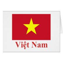 De Vlag van Vietnam met Naam in Vietnamees Kaarten