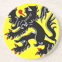 De vlag van Vlaanderen, België Onderzetters