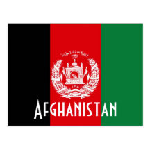 De vlagbriefkaart van Afghanistan Wenskaart