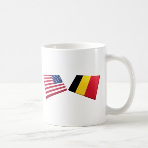De Vlaggen van de V.S. & van België Mok