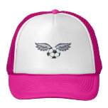 De Vleugels van de Bal van het voetbal; Roze Trucker Pet